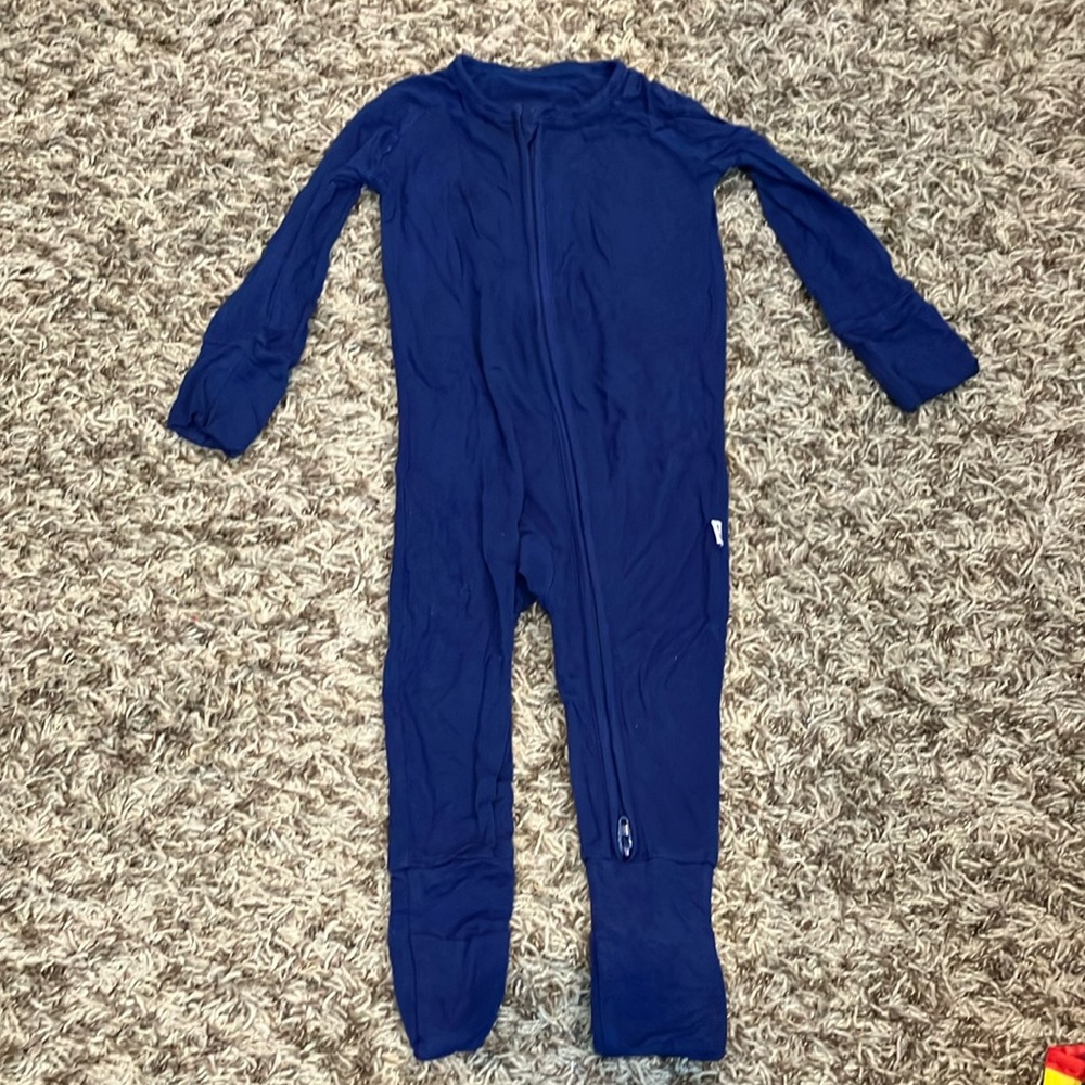 Little Sleepies Navy Blue Footed One-Piece